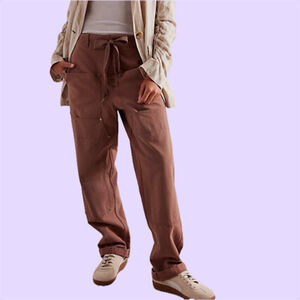FREE PEOPLE We The Free HAYDEN CARPENTER PULL ON PANTS BROWNIE Size Large $148
